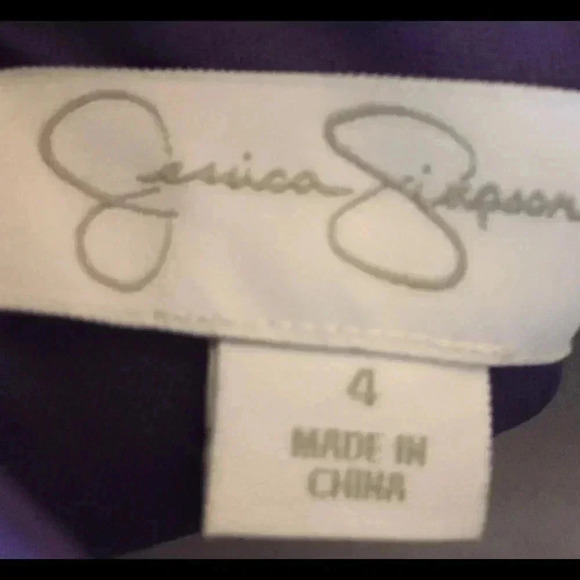Jessica Simpson purple ruched  dress size 4 - Picture 3 of 3